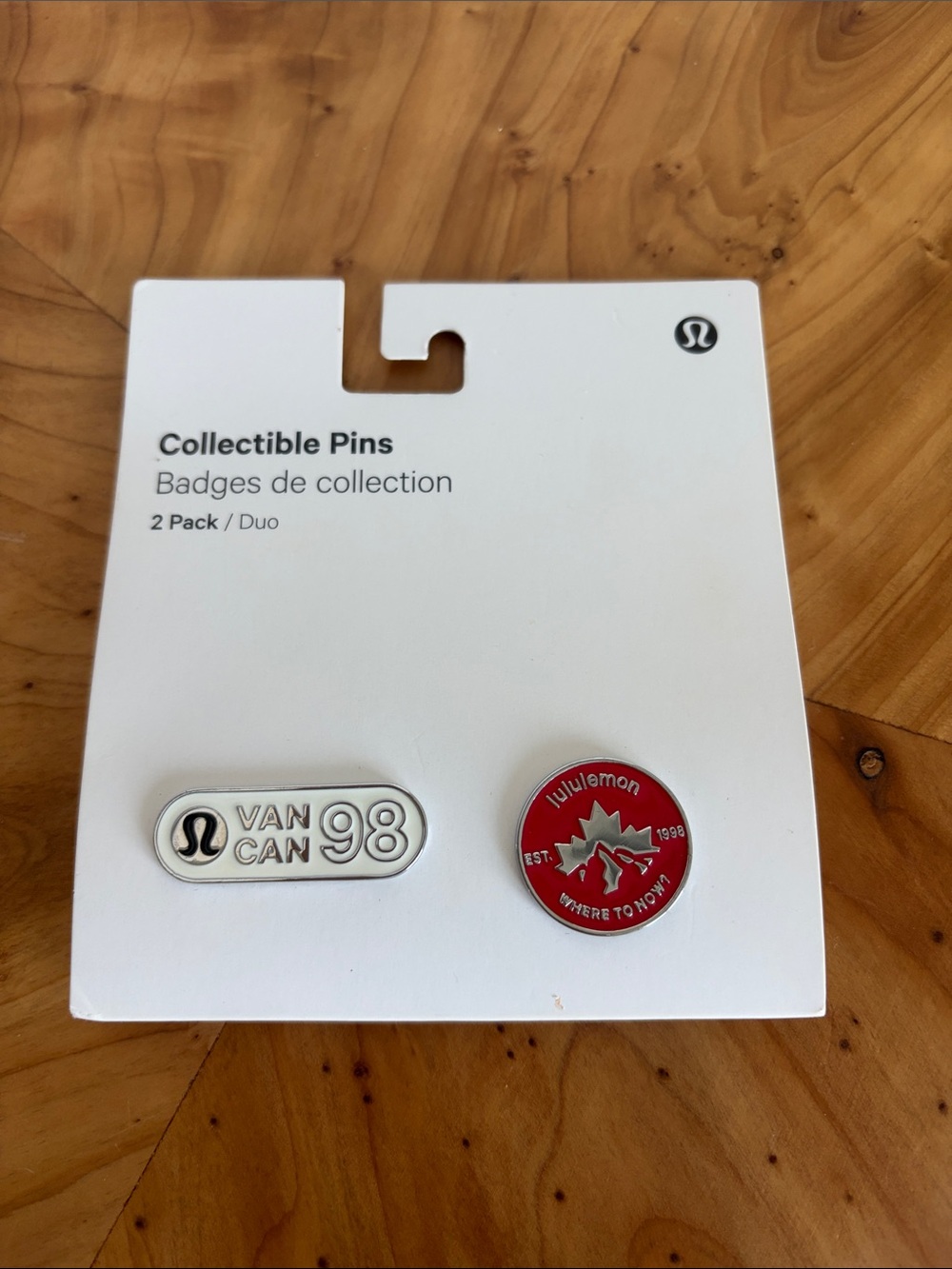 lululemon Collectible Pin Set - VAN CAN 98